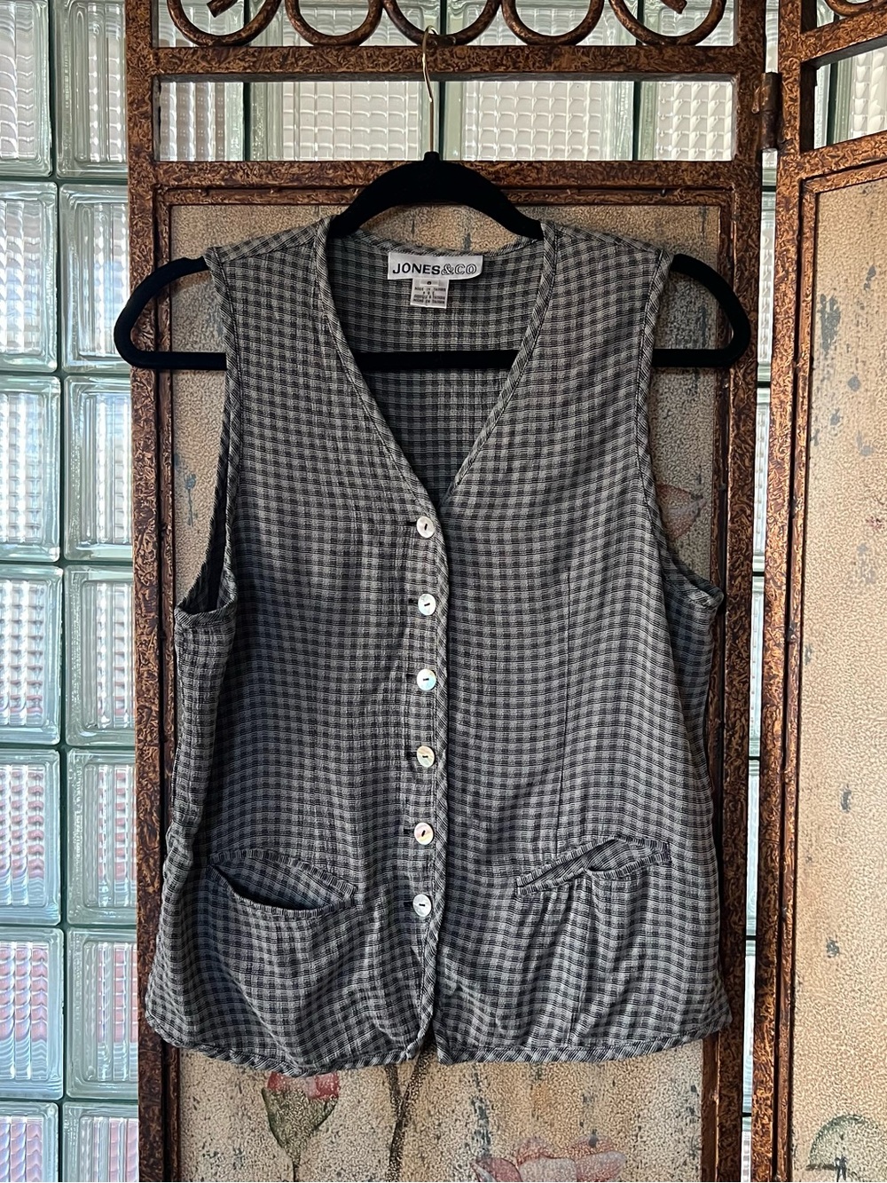 Jones & Co Gingham Vest